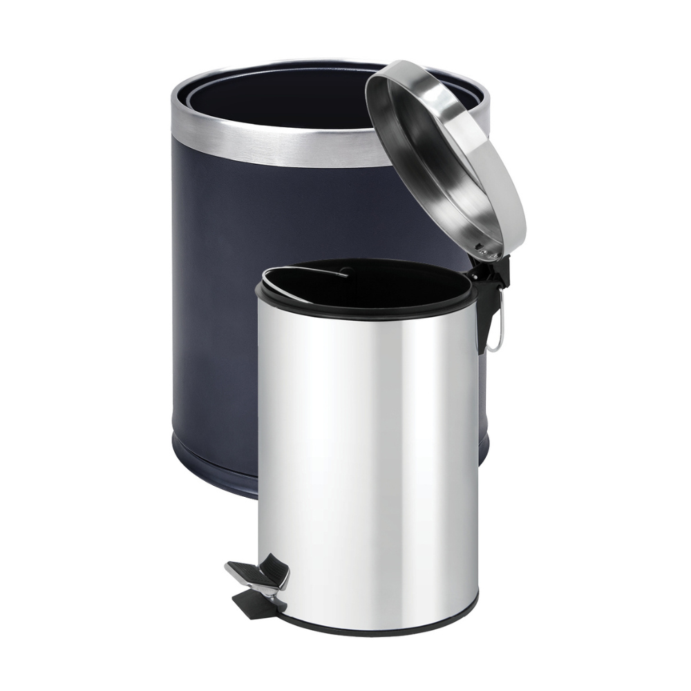 Set cosuri de gunoi Corby Thornton / 9L & 3L (negru/argintiu)