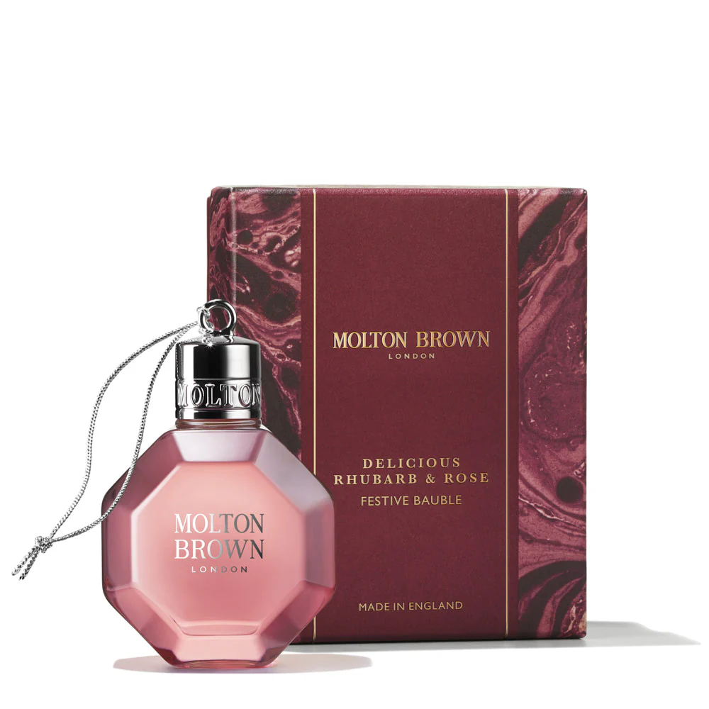 Delicious Rhubarb & Rose Bath & Shower Gel Bauble 75ml Molton Brown NEB24103
