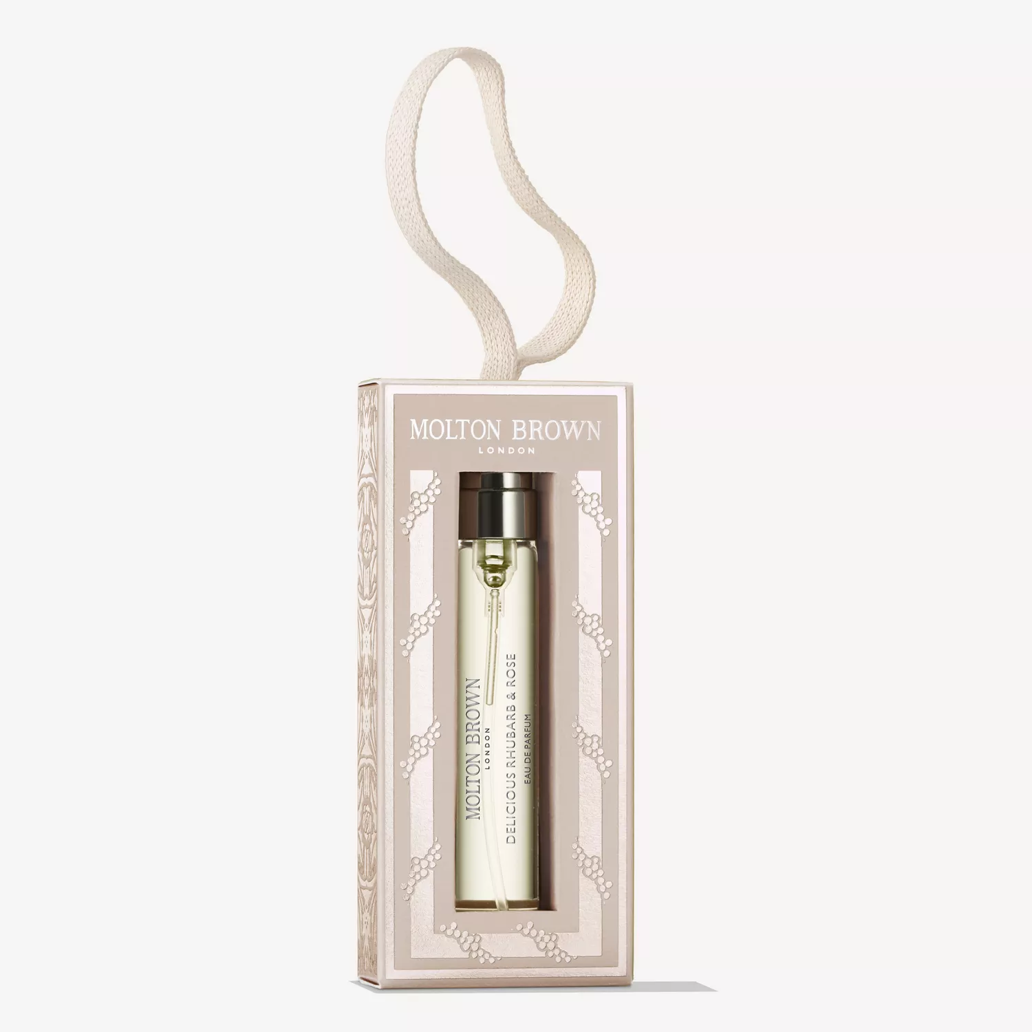 Second image of Delicious Rhubarb & Rose Eau de Parfum Festive Bauble 7.5ml cod NWW103